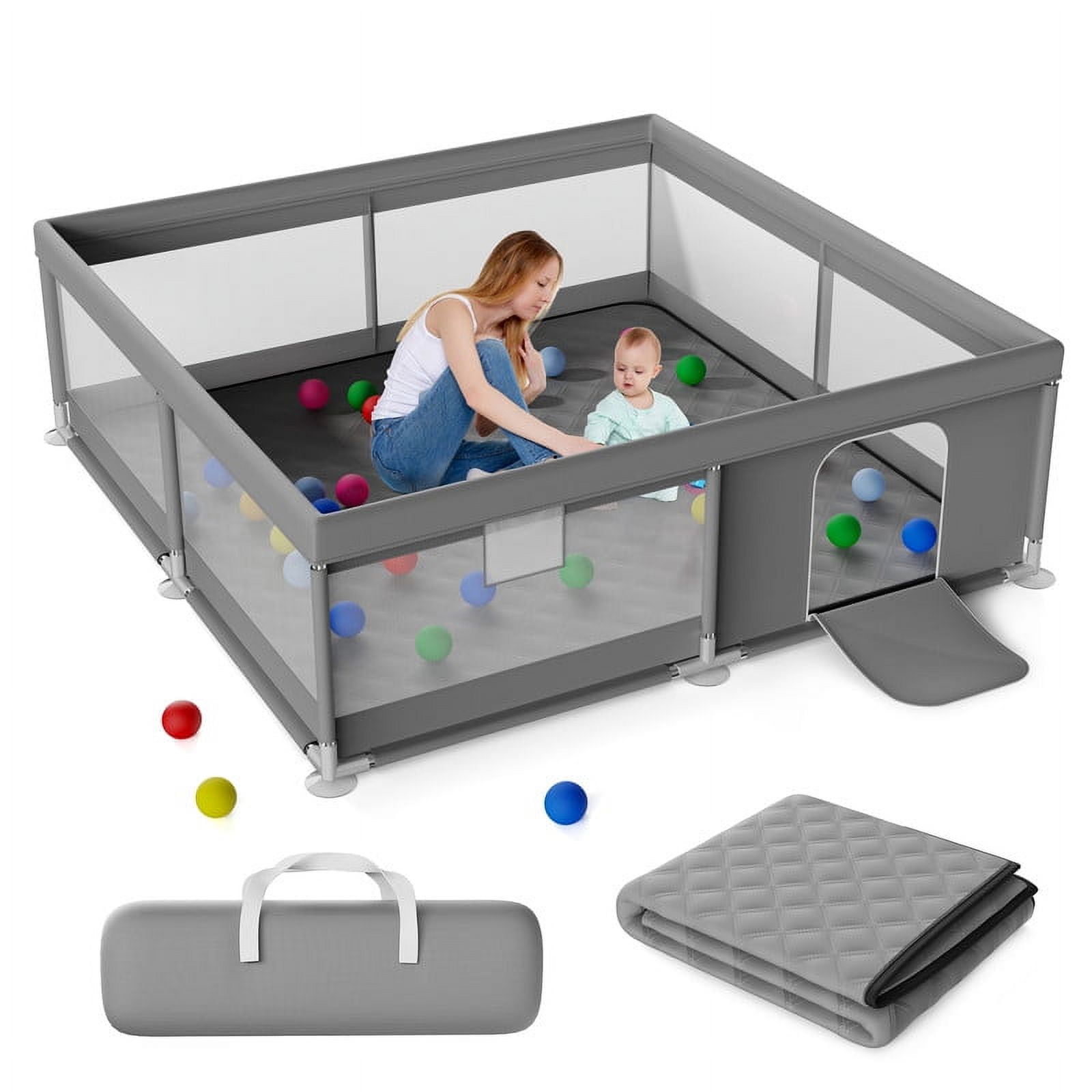 TEAYINGDE Baby Playpen Large Play Yard Fence With 