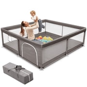 Babyeap Baby Playpen Large Play Yard Fence for Toddlers, 50"x50" Dark Gray