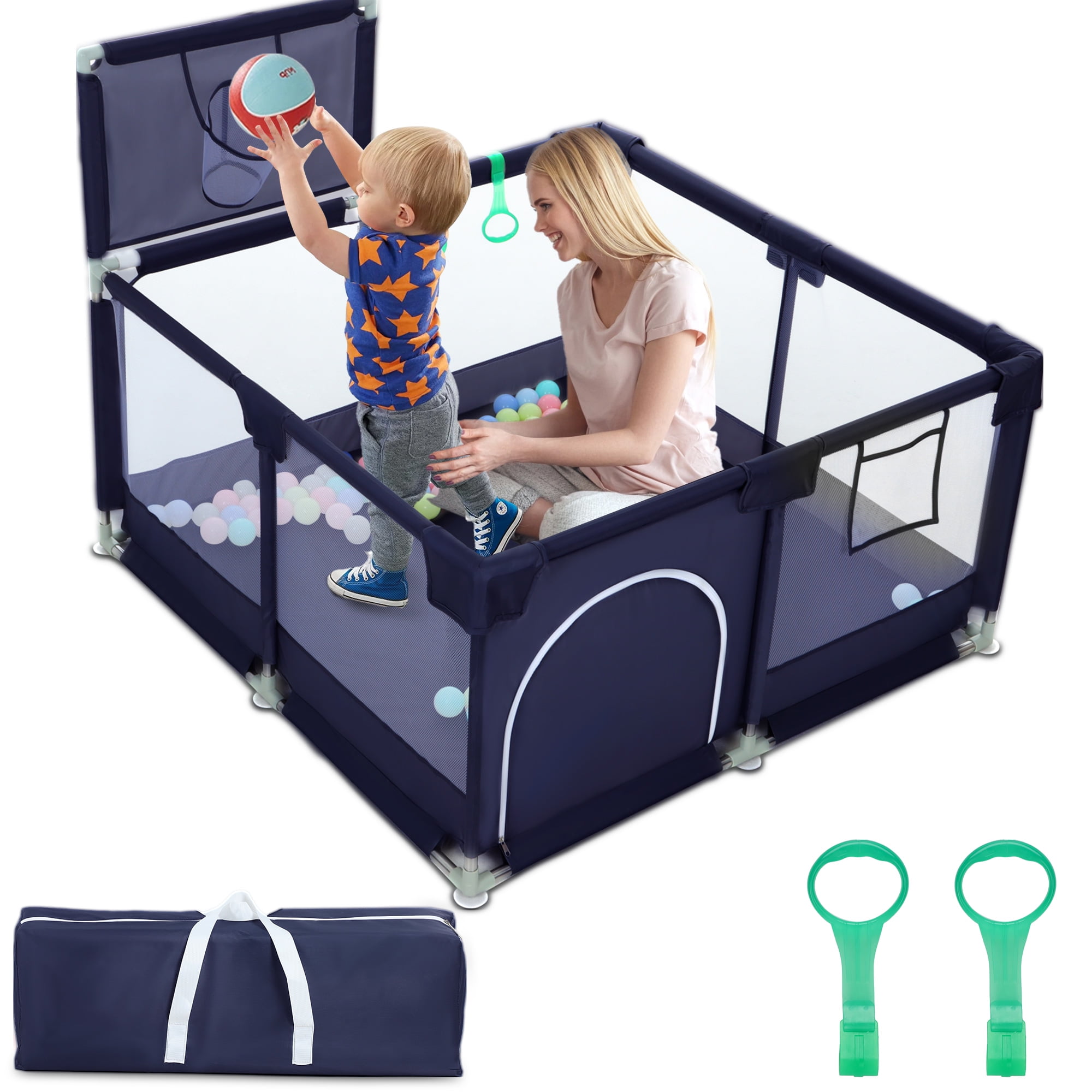 TEAYINGDE Baby Playpen, Play Yard, Baby Playards, 50"x50" Infant Travel