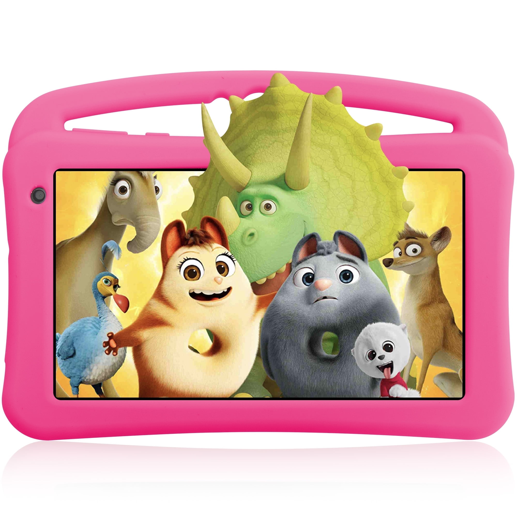 TEAYINGDE Kids Tablet 7 inch Android 12 Tablet Pc with WiFi 32GB Tablet for Ages 2–8 Kids Tablet with Silicone Case Google Play Parental Control APP (32GB, Pink)