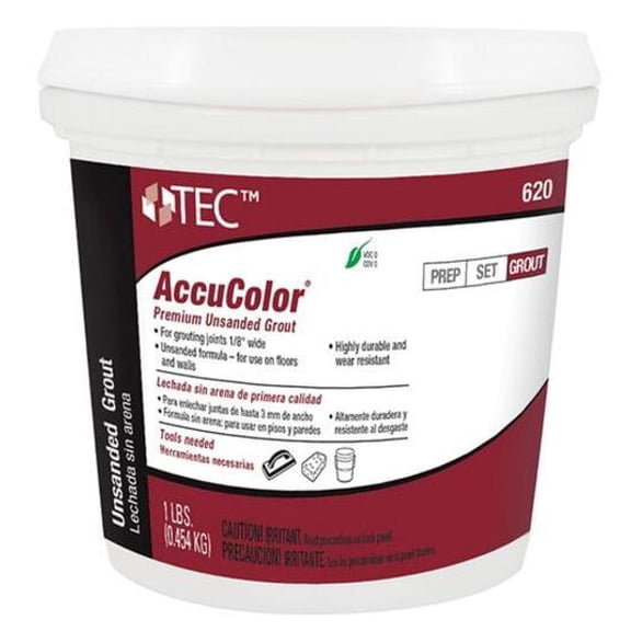 TEC AccuColor 620 Premium Unsanded Grout - 1 lbs - Bright White