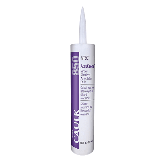 TEC AccuColor Sanded Siliconized Acrylic Latex Caulk, 10.5 fl oz, 909 Sterling Color