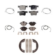 TEC Front Rear Ceramic Disc Brake Pads and Wear Sensors Kit (7Pc) for Car 2011 BMW X3 xDrive28i KTW-100851