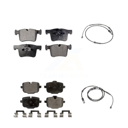 TEC Front Rear Ceramic Disc Brake Pads and Wear Sensors Kit for Car 2012 BMW X3 From 10 11 KTW-100257