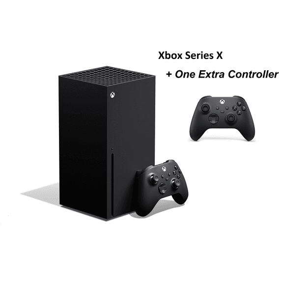 TEC Microsoft Xbox -Series- -X- Gaming Console- with One Extra Controller(Black or White) Bundle