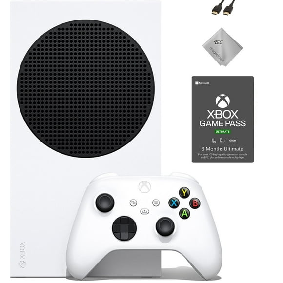 TEC New Microsoft - Xbox Series- -S -512GB SSD White Console Bundle with 3-Month Xbox Game Pass