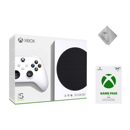 TEC New Microsoft - Xbox Series- -S -512GB SSD White Console Bundle with 3-Month Xbox Game Pass