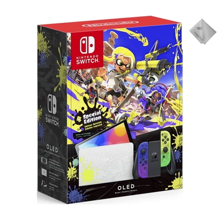 TEC New Nintendo HEGSKCAAAA Switch OLED Model Splatoon 3 Special Edition-Vibrant Display, Exclusive Design for Gamers