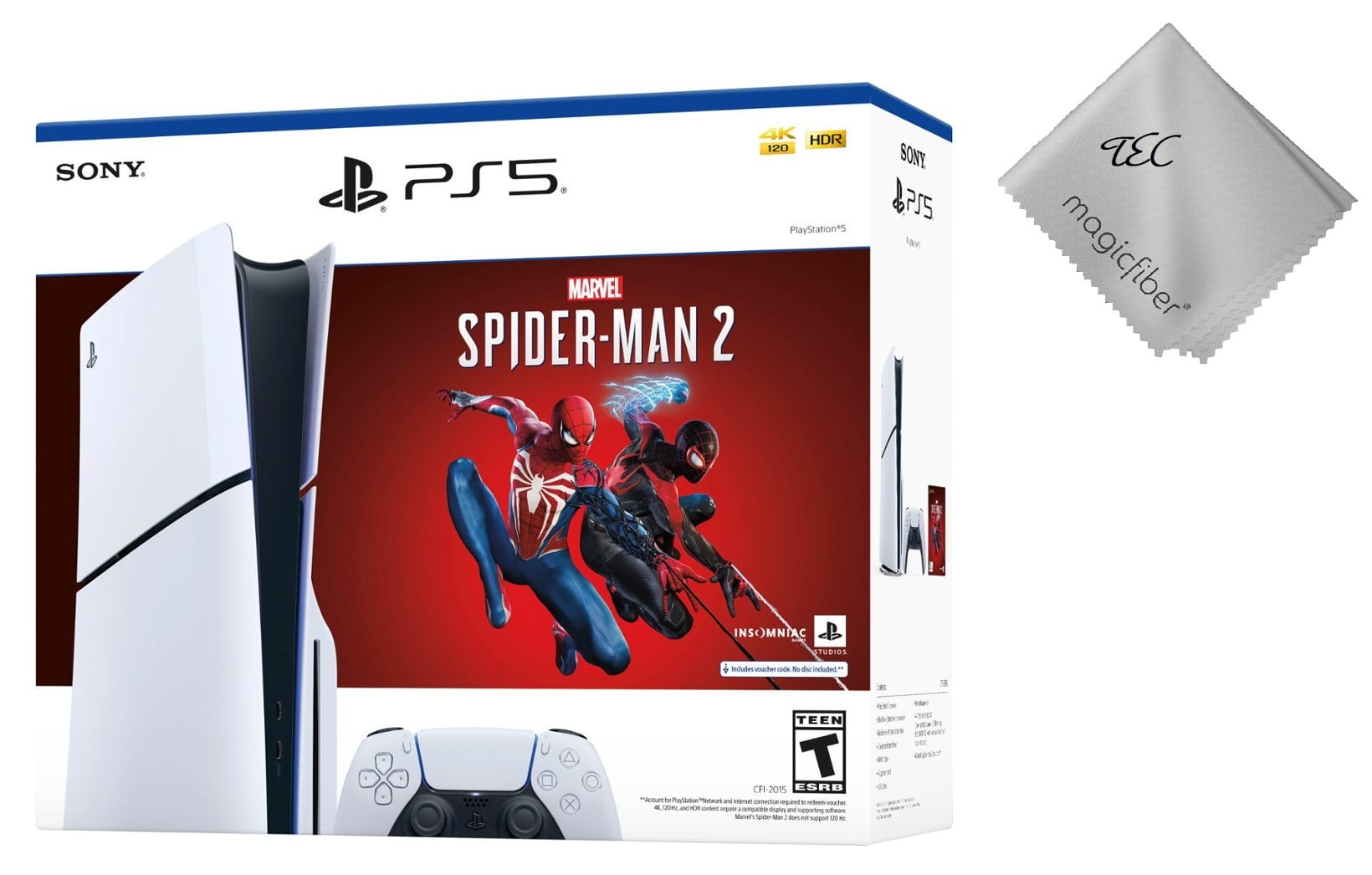 TEC Sony PlayStation_PS5 Gaming Console (Disc Edition) with Marvel’s Spider-Man 2 Bundle (Slim)