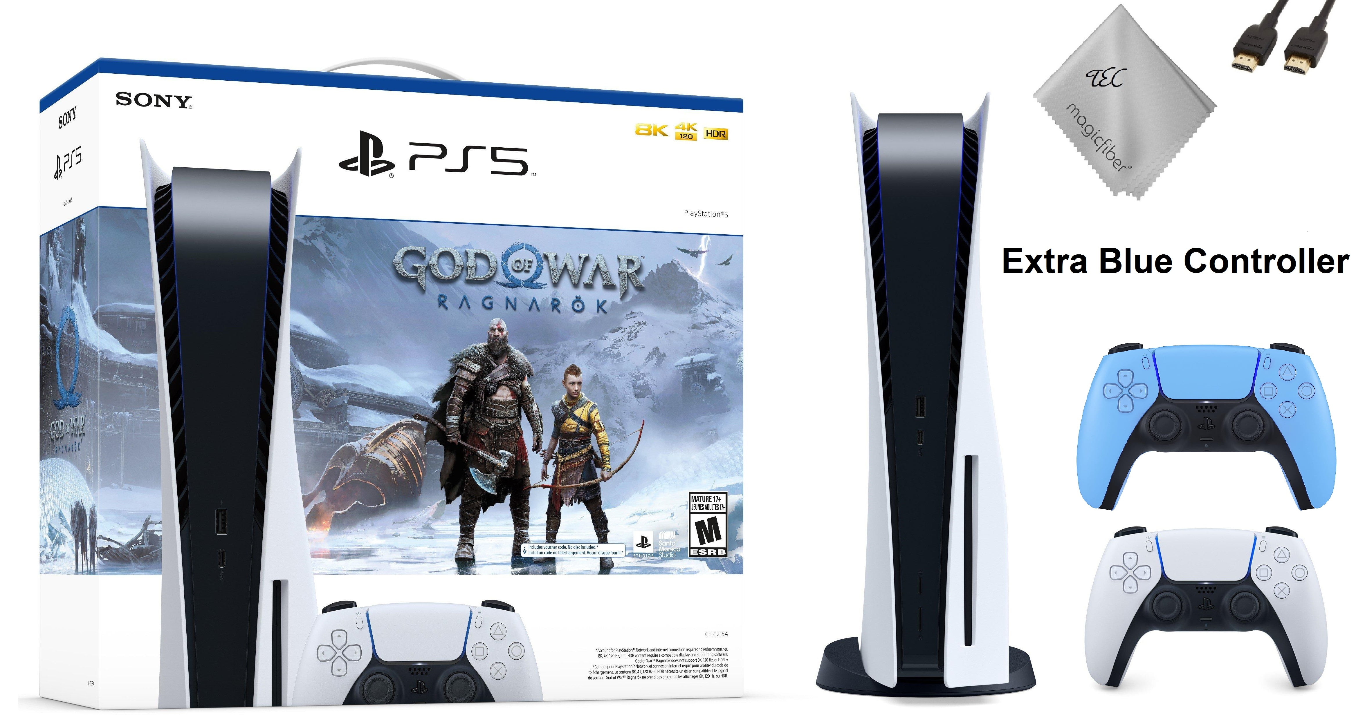 Sony PS5 Digital Edition Console God of War Ragnarök Bundle - White for  sale online