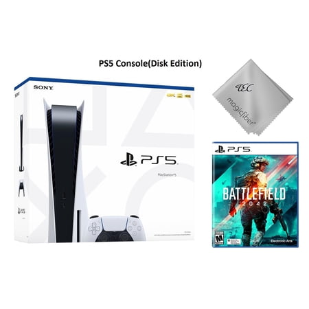 TEC Sony PlayStation_PS5 Gaming Console(Disc Version) with Battlefield 2042 Game Bundle.