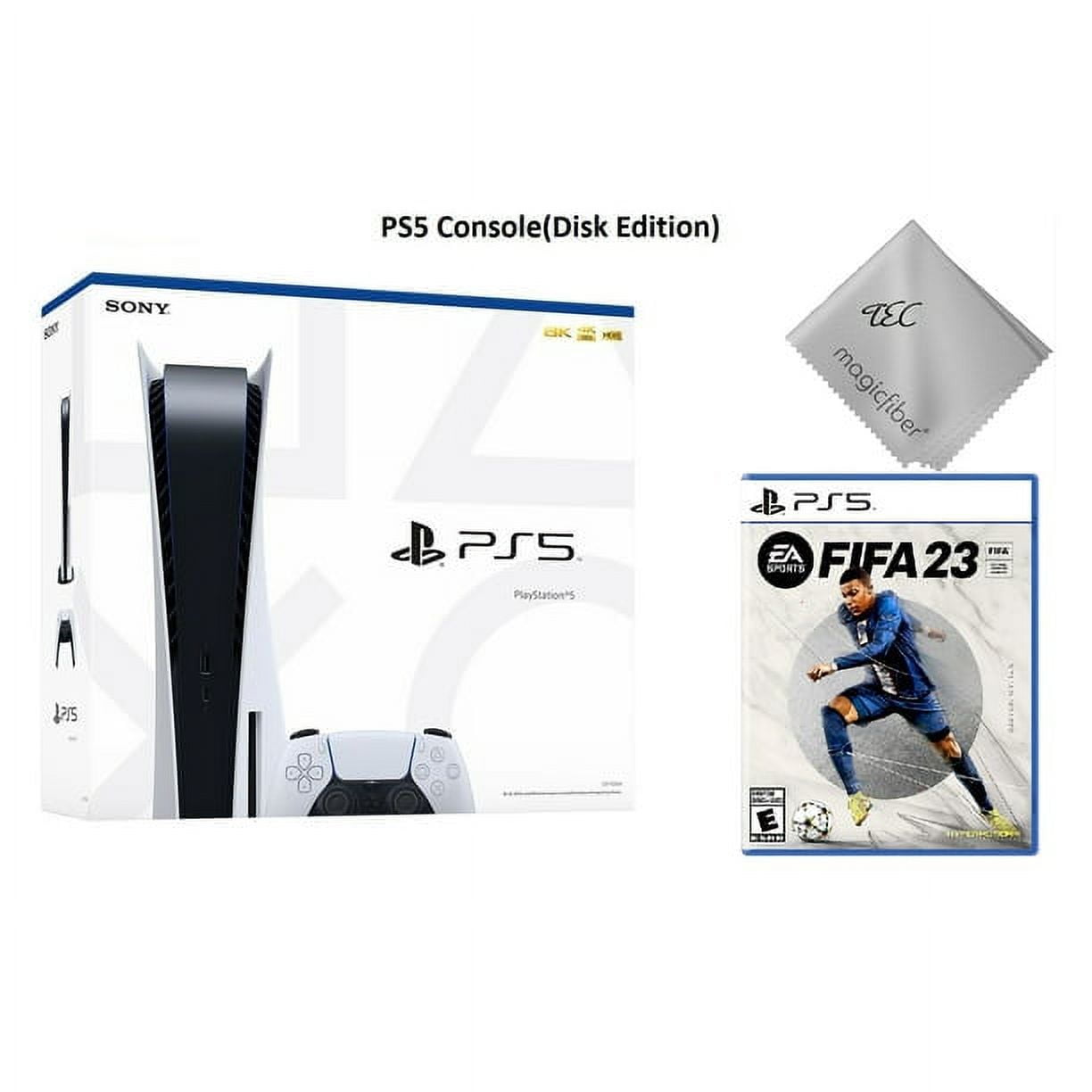 TEC Sony PlayStation_PS5 Gaming Console(Disc Version) with FIFA 23 Game  Bundle 