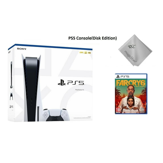 TEC Sony PlayStation_PS5 Gaming Console(Disc Version) with Far Cry 6 Game Bundle