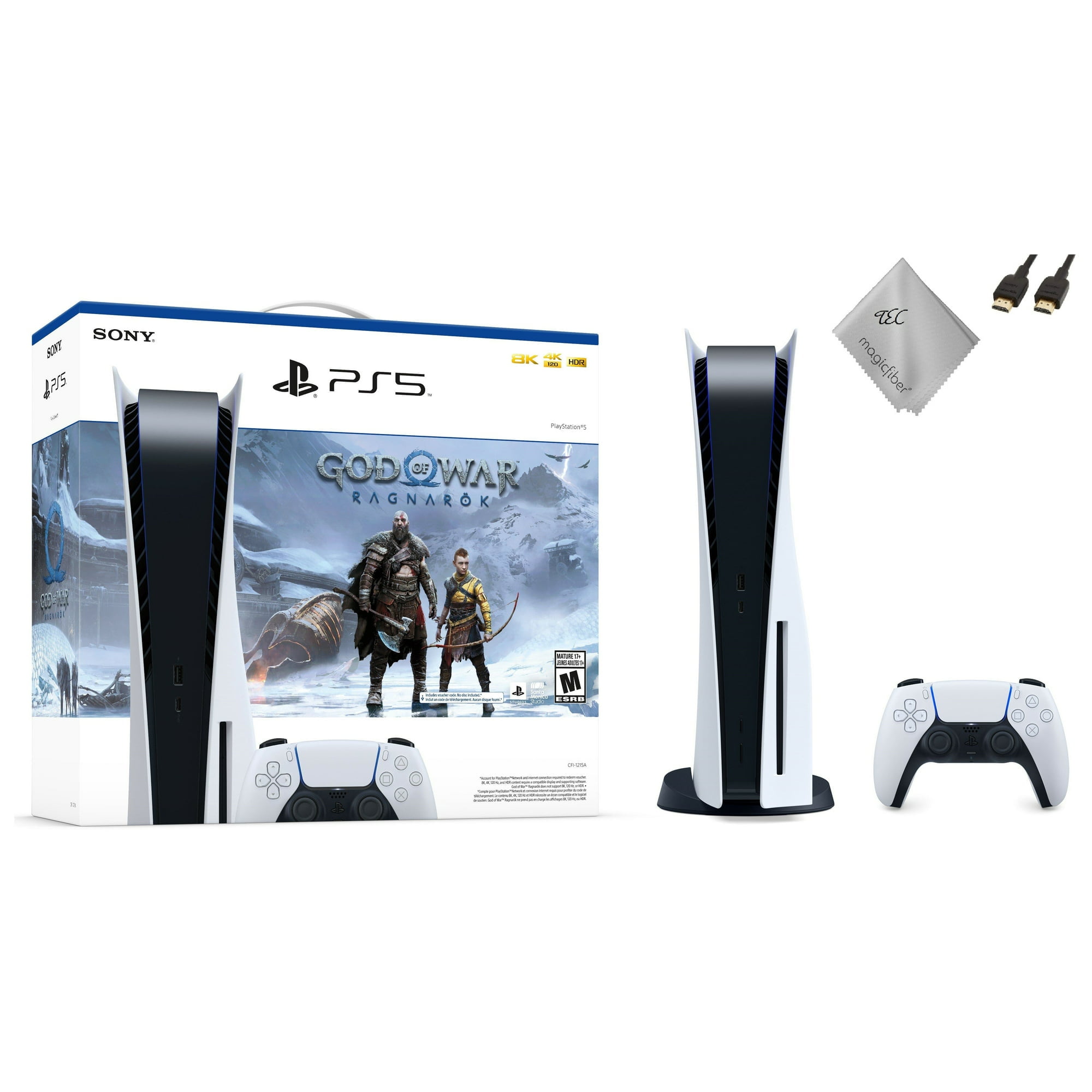 TEC Sony PlayStation_PS5 Gaming Console (Disc Version) with God of War(GOW)  Ragnarok Bundle 