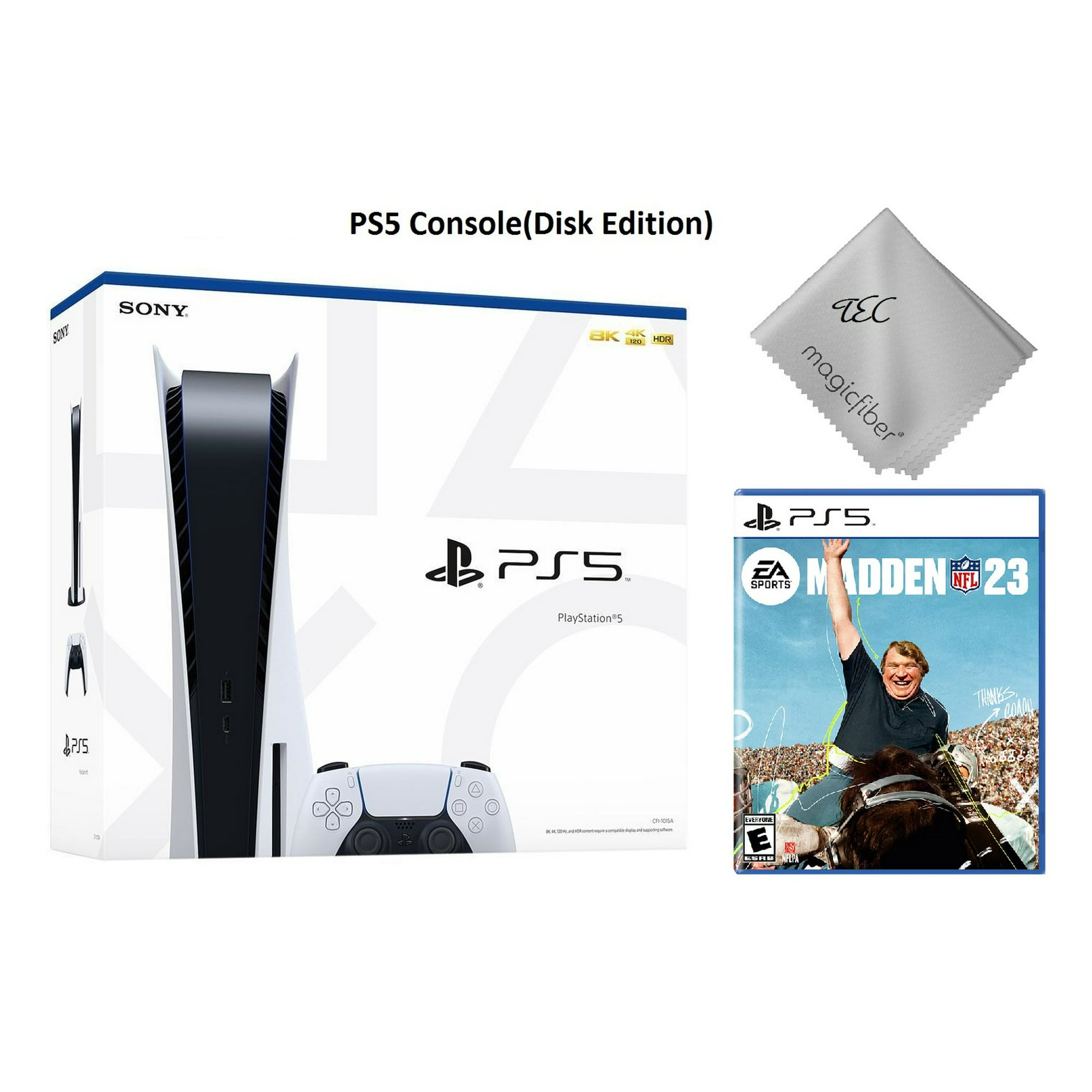 PS5 Forbidden West Console Bundle with Madden 23 Game and 2