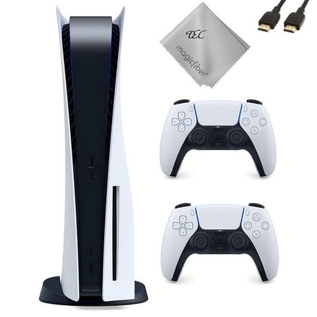 TEC Sony PlayStation_PS5 Gaming Console (Disc Version) with One Extra Controller Bundle