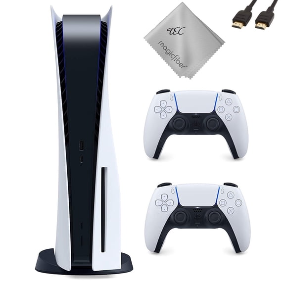 TEC Sony PlayStation_PS5 Gaming Console (Disc Version) with One Extra Controller Bundle