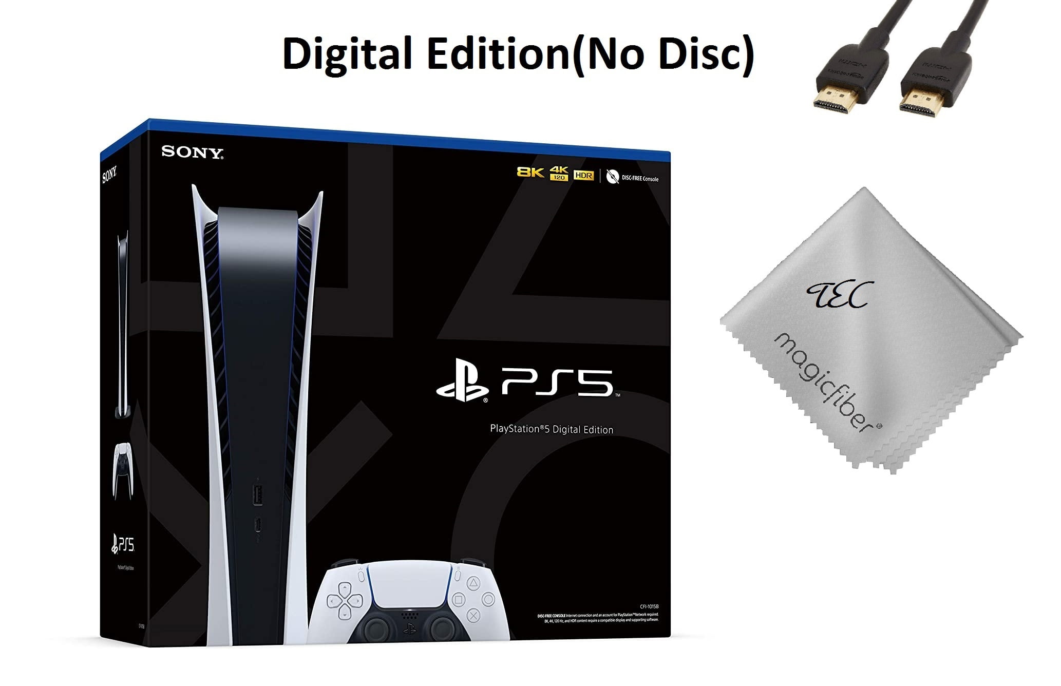 PlayStation 5 New 825GB SSD Console Disc Drive Version with Wireless  Controller and Mytrix Black Full Body Skins for PS5 Disc Edition Console  and Two