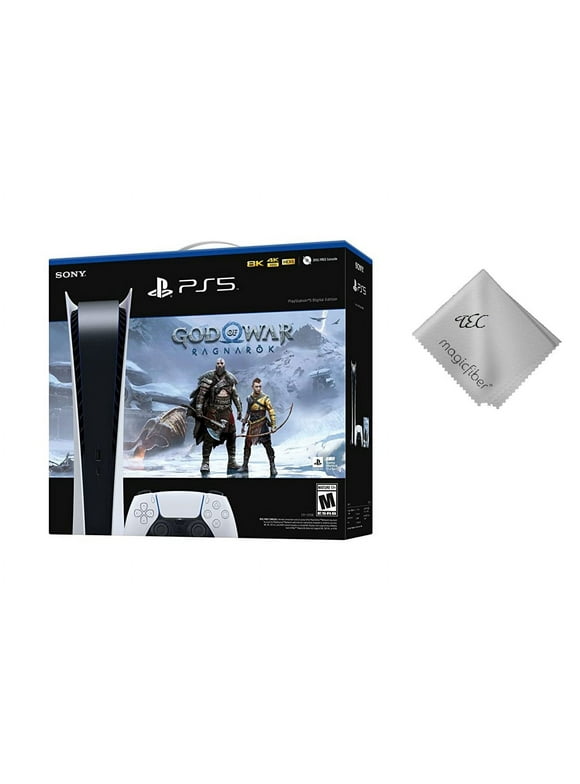 TEC Sony PlayStation_PS5 Video Game Console (Digital Edition) with God of War (GOW) Ragnarök Bundle -PlayStation - 5