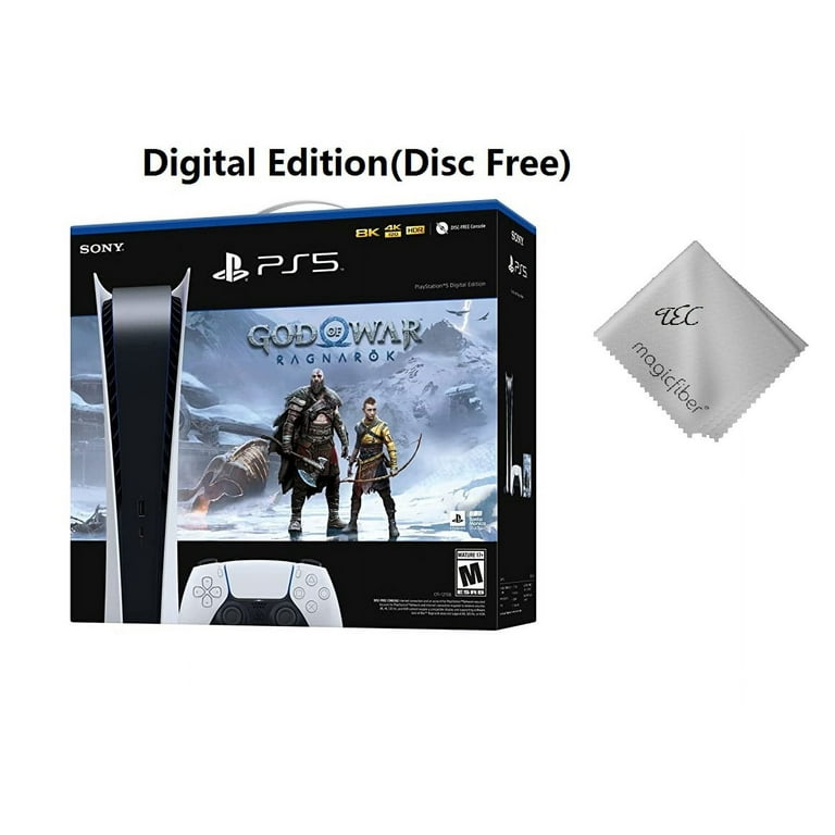 TEC Sony PlayStation_PS5 Video Game Console (Digital Edition) with God of  War (GOW) Ragnarök Bundle -PlayStation - 5