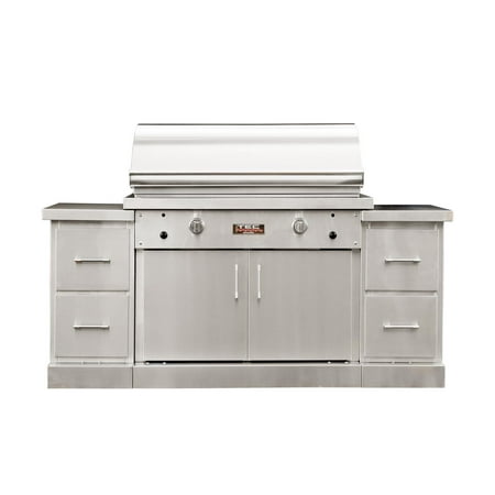 TEC Sterling Patio 2 FR Infrared Grill on SS Island, Propane