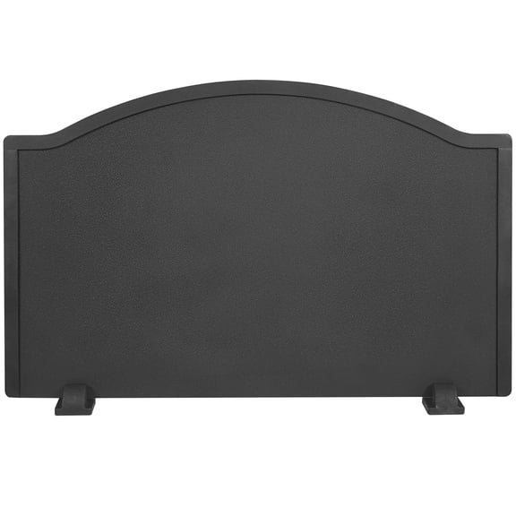 TECANA 28" Iron Fireback with Feet  Fireplace Heat Reflector & Wall Protector