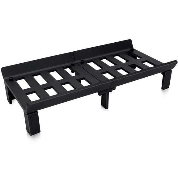 TECANA Sturdy Split Firewood Rack Detachable Legs Indoor Outdoor Fire Pit Grate