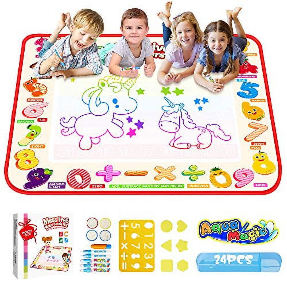 TECBOSS Toys for 2 Year Old Girl, AquaDoodle Water Drawing Mat, Water