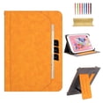 thumbnail image 1 of TECH CIRCLE for 10/10.1/10.3/10.4/10.5 Inch Tablet Android 11/12/13/14 Tablet Universal Case with Stand (Portrait/Landscape Viewing Angles)/Hand Strap/Pocket/Card Slots, PU Leather Folio Case, Yellow, 1 of 6