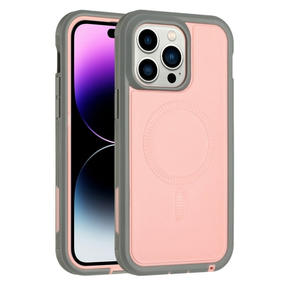 TECH CIRCLE 2-in-1 Phone Case for iPhone 14 Pro Max - Shockproof Scratch Resistant Protective Durable Rugged Cover Case [Compatible with MagSafe], Pink