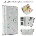 thumbnail image 1 of TECH CIRCLE 2-in-1 Wallet Case for iPhone 16 Plus (6.7", 2024), Detachable Magnetic Back Cover, Flip Flower Phone Case with 15 Card Slots, Zipper Pocket, Crossbody Strap, Wrist Strap, Gray, 1 of 12