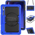 thumbnail image 1 of TECH CIRCLE 3-in-1 Case for Galaxy Tab S9 Ultra 2023 Tablet SM-X910 14.6", Shockproof Multifunctional Case with Screen Protector/Pen Holder/Rotate Kickstand/Adjustable Hand Strap/Shoulder Strap, Blue, 1 of 8
