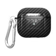 thumbnail image 1 of TECH CIRCLE for AirPods 4 Case, Carbon Fiber Style Full Drop Protection Cover with Carabiner Magnetic Lid Shockproof Protective Slim Anti-Scratch Hard Shell Compatible for AirPods 4th Ge 2024,Black, 1 of 8