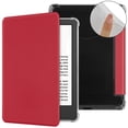 thumbnail image 1 of TECH CIRCLE for Amazon Kindle Paperwhite 6.8" Case 11th Generation 2021 Released, Clear Back Folio Case PU Leather Protective Cover, Slim Thin Lightweight Solid Flip Case with Auto Sleep Wake, Red, 1 of 7