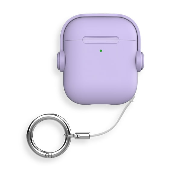 TECH CIRCLE for Apple Airpods 3 (2021 Release) Case with Keychain, Phone Stand, Compatible with Wireless Charging, Vibrant Color, Protective Lightweight Cute Headphone Design Cover, Lightpurple
