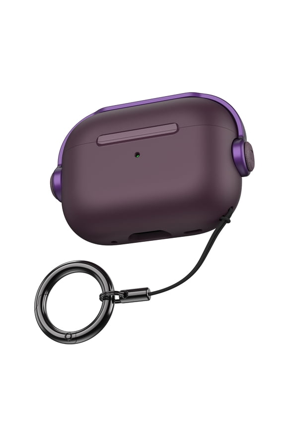 TECH CIRCLE for Apple Airpods 4 (2024 Release) Case with Keychain, Phone Stand, Compatible with Wireless Charging, Protective Lightweight Shockproof Cute Headphone Design Cover, Purple