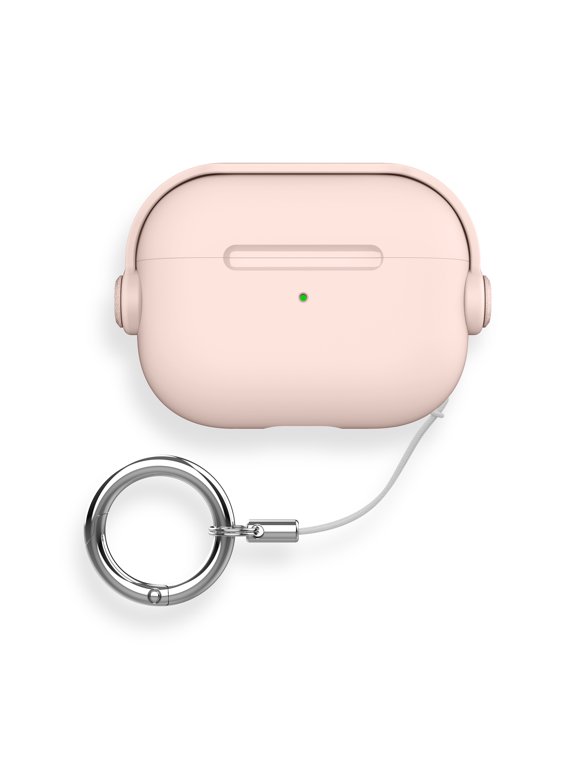 TECH CIRCLE for Apple Airpods Pro (1st Generation) Case with Keychain, Phone Stand, Compatible with Wireless Charging, Vibrant Color, Protective Lightweight Cute Headphone Design Cover, Pink