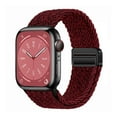 thumbnail image 1 of TECH CIRCLE for Apple Watch 38mm 40mm 41mm Adjustable Elastic Watch Band, Nylon Stretchy Solo Loop Bracelet Women Replacement for iWatch Bands Series SE/9/8/7/6/5/4/3/2/1,T Red, 1 of 8