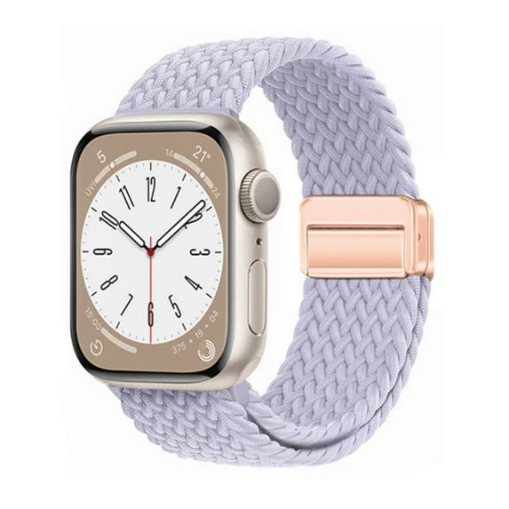 TECH CIRCLE for Apple Watch 38mm 40mm 41mm Adjustable Elastic Watch Band, Nylon Stretchy Solo Loop Bracelet Women Replacement for iWatch Bands Series SE/9/8/7/6/5/4/3/2/1,AA Purple
