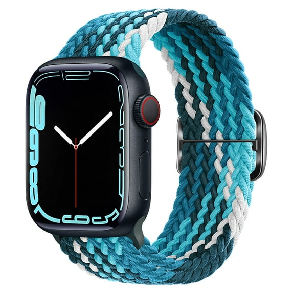 TECH CIRCLE for Apple Watch 42 44/45/49mm Adjustable Elastic Watch Band, Nylon Stretchy Solo Loop Bracelet Women Replacement for iWatch Bands Series 9 8 7 6 5 4 3 2 1 SE Ultra/Ultra 2,K Darkblue
