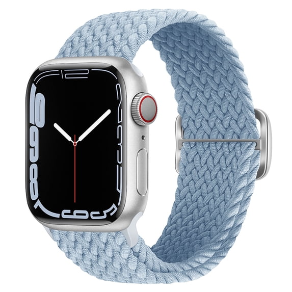 TECH CIRCLE for Apple Watch 42 44/45/49mm Adjustable Elastic Watch Band, Nylon Stretchy Solo Loop Bracelet Women Replacement for iWatch Bands Series 9 8 7 6 5 4 3 2 1 SE Ultra/Ultra 2,BC Lightblue