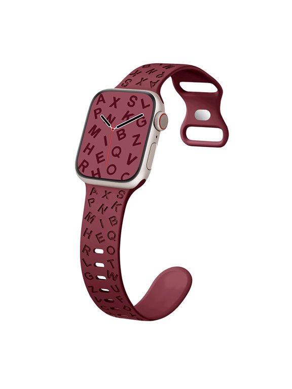 TECH CIRCLE for Apple Watch Band 42/44/45/49mm for Women Men, iWatch Sport Silicone Soft Adjustable iWatch Band Replacement for Apple Watch Series Ultra1/2 9 8 7 6 5 4 3 2 1 SE,Winered