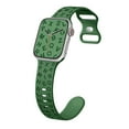 thumbnail image 1 of TECH CIRCLE for Apple Watch Band 42/44/45/49mm for Women Men, iWatch Sport Silicone Soft Adjustable iWatch Band Replacement for Apple Watch Series Ultra1/2 9 8 7 6 5 4 3 2 1 SE,Green, 1 of 7