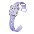 thumbnail image 1 of TECH CIRCLE for Apple Watch Band 42/44/45/49mm for Women Men, iWatch Sport Silicone Soft Adjustable iWatch Band Replacement for Apple Watch Series Ultra1/2 9 8 7 6 5 4 3 2 1 SE,Lilac, 1 of 7
