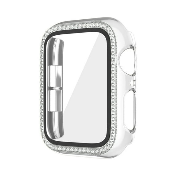 TECH CIRCLE for Apple Watch Case 42mm with Built-in Screen Protector,Bling Frame Protective Case Women Girls Dressy Diamonds Crystal Bumper for Apple Watch iWatch Series 3 2 1,Clear