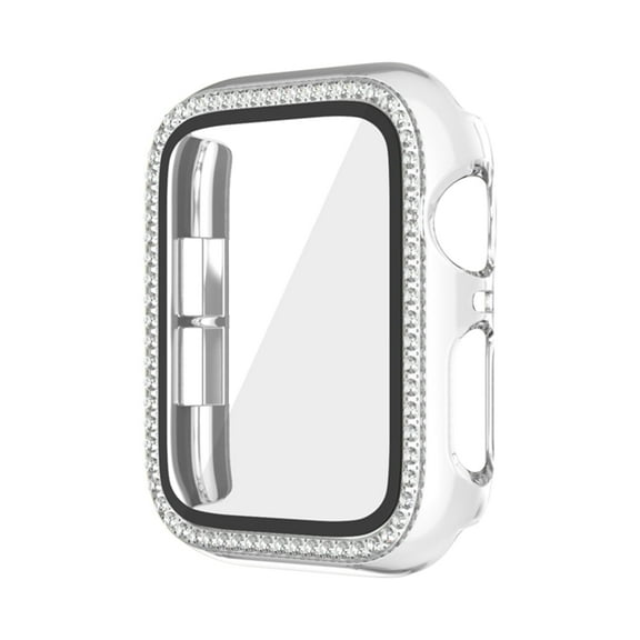 TECH CIRCLE for Apple Watch Case 44mm with Built-in Screen Protector,Bling Frame Protective Case Women Girls Dressy Diamonds Crystal Bumper for Apple Watch iWatch Series 4 5 6 SE,