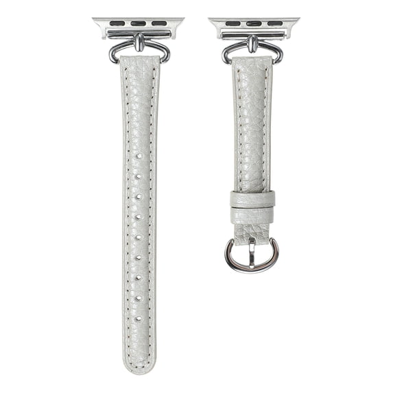 TECH CIRCLE for Apple Watch PU Leather Band 42mm 44mm 45mm 49mm, Dressy Chic iWatch Strap for iWatch Series 9 8 7 6 5 4 3 2 1 SE Ultra 2 1 for Women,SilverGray