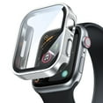 thumbnail image 1 of TECH CIRCLE for Apple Watch Ultra 2 / Ultra 49mm Case with Tempered Glass Screen Protector,Slim Guard Bumper Full Coverage Hard PC Protective Cover HD Ultra-Thin Cover for iWatch 49mm,Silver, 1 of 8