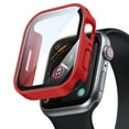 thumbnail image 1 of TECH CIRCLE for Apple Watch Ultra 2 / Ultra 49mm Case with Tempered Glass Screen Protector,Slim Guard Bumper Full Coverage Hard PC Protective Cover HD Ultra-Thin Cover for iWatch 49mm,Red, 1 of 8