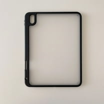 TECH CIRCLE for Apple iPad (9th/8th/7th Generation) Clear Case 10.2" 2021/2020/2019 Release, Slim Thin Lightweight Transparent Back Cover Case with Pencil Holder, Support Pencil Charging, Black